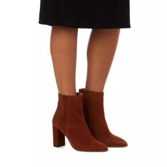 AQUATALIA Sierra Weatherproof Suede Leather Ginger women 8.5 New - Picture 2 of 12